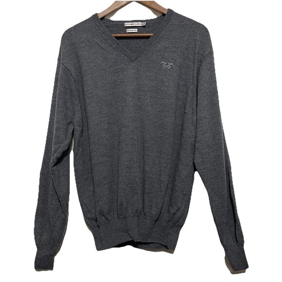 Peter Millar 100% Merino Wool Sweater Size XL Long Sleeve V-Neck Pullover - Picture 1 of 6